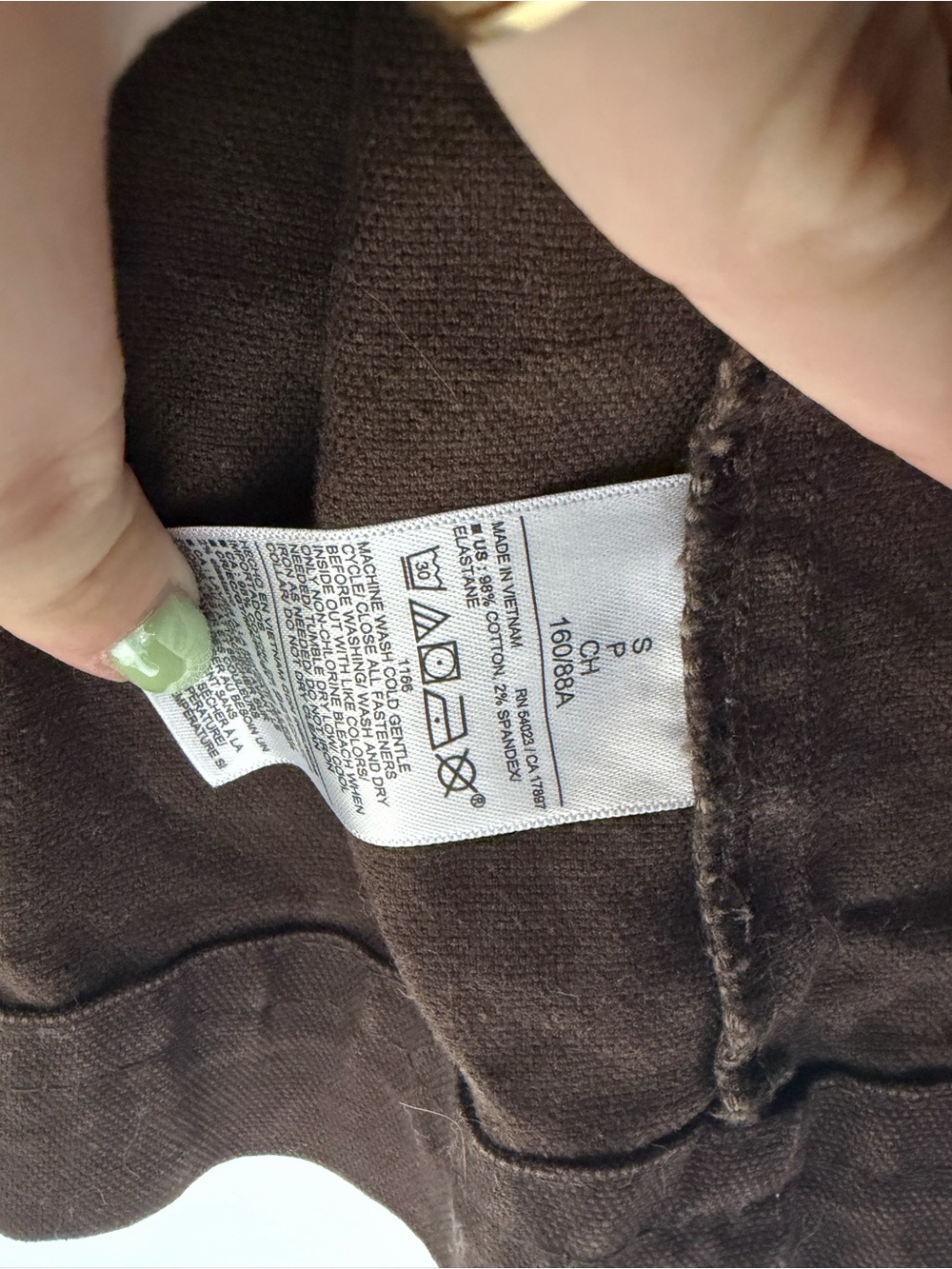 Old Navy Brown Black Corduroy Canvas Barn Jacket Size S - Picture 5 of 6